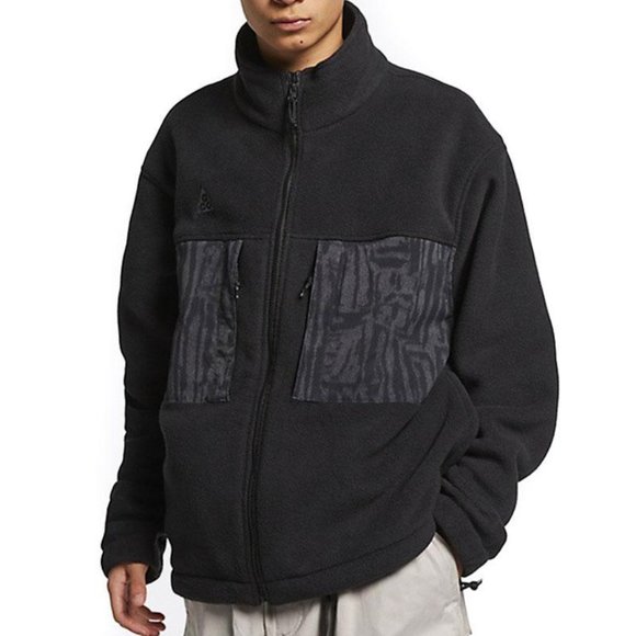 Nike ACG Other - NIKE ACG Men's Small Microfleece Jacket Black Full Zip Turtleneck Athleisure Str